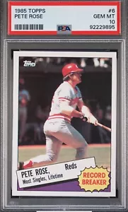 1985 Topps โ Pete Rose โ Record Breaker (la maggior parte dei singoli) โ ๐ MINT PSA 10 - Foto 1 di 3