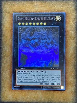 Yugioh Divine Dragon Knight Felgrand SHSP-EN056 Ghost Rare 1st Ed NM - Image 1 of 4