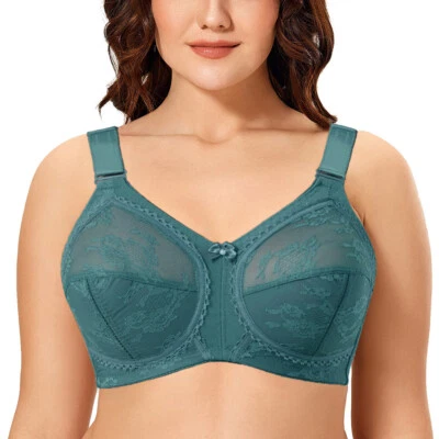Full Cup Bra, Soft Minimizer, Non Wired, Lace, Plus Sizes, Large Breasts - Image 1 of 4