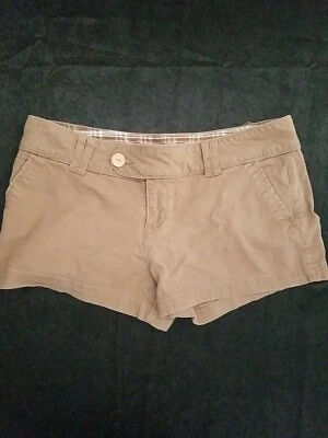 Pantalones cortos bajos vintage OP Ocean Pacific para mujer marrón talla 11 bolsillos mezcla de algodón  Foto 1 de 4