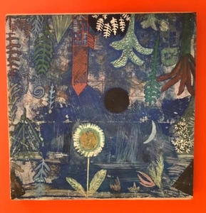 Vintage Retro 50-60s Board Print Paul Klee 1918 Sunken Landscape Picture Floral - Picture 1 of 12