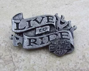 Pin vintage Harley Davidson Pewter Live To Ride, coleccionable, con licencia oficial - Imagen 1 de 4
