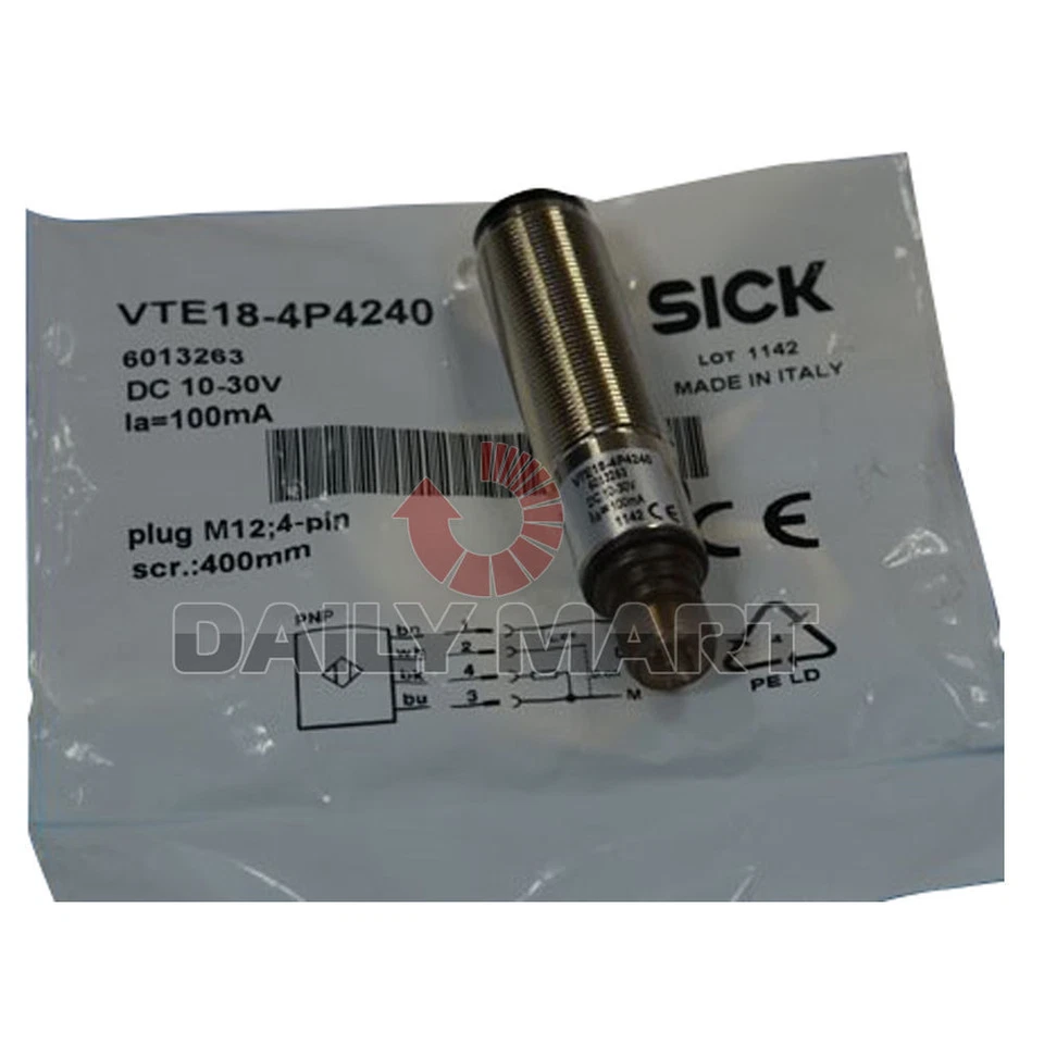 SICK VTE18-4P4240 V18 4-Pin Connector Reflective Photoelectric Proximity Sensor - Image 1 of 1