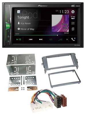 Pioneer 2DIN MP3 DAB USB Bluetooth Autoradio für Toyota Auris 07-12 anthrazit-gr - Bild 1 von 4