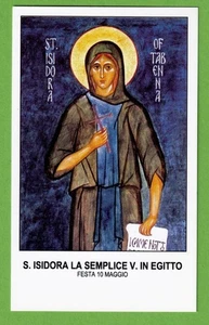 Santino Holy Card Image Pieuse Heiligenbild S.Isidora la Semplice V. in Egitto - Picture 1 of 1