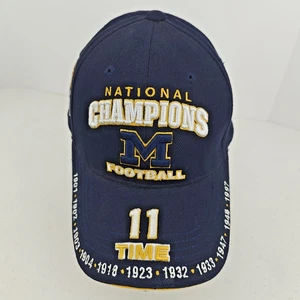 Vintage Michigan Wolverines Fußball 11 Mal National Champions Strapback Mütze KAPPE - Bild 1 von 10