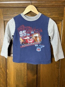 Vintage Disney Pixar Cars Lightning McQueen Tow Mater 4T Blue Sweatshirt - Picture 1 of 4