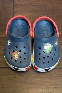 Disney Parks Mickey Mouse Toy Story Light Up Classic Crocs Little Kids Size 9 - Picture 1 of 4