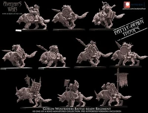 Orcs And Gobelins-Battle Ready Regiment Of Goblins On Wolf - Picture 1 of 3