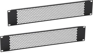2PCS 2U Blank Rack Mount Panel Spacer with Venting for 19'' Server 2U, Black - Picture 1 of 4