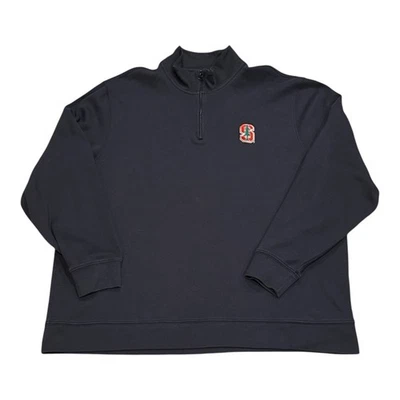 Vineyard Vines Stanford Cardinals Negro Cuarto Cremallera Pullover Sudadera Para Hombres 2XL Foto 1 de 4