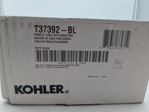 Kohler PureFlo Contemp. Drehkabel Badewannenablaufblende 37392-BL schwarz matt - Bild 1 von 13