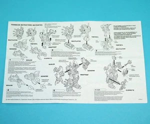 TRANSFORMERS G1 ORIGINAL SPARE INSTRUCTIONS SEACONS PIRANACON NL FR BENELUX E... - Picture 1 of 1