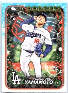 2024 Topps Holiday #H88 Yoshinobu Yamamoto - Picture 1 of 2