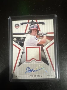 Slater De Brun Patch Auto USA Baseball 2024 Panini Stelle e Strisce - Foto 1 di 2