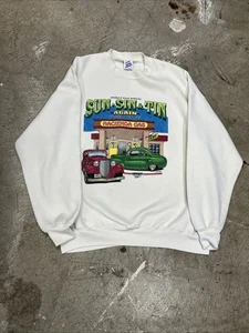 👾Felpa Jerzees vintage anni 90 Sun Sin & Tin Car Show SNSRA 22° anno 23,5x26,5 - Foto 1 di 8