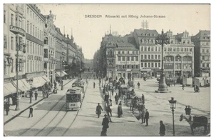 V7839/ Dresden König Johannstr. Straßenbahn AK 1920 - Picture 1 of 2
