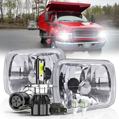 2PCS For GMC Savana 1500 2500 3500 7X6'' 50W LED Headlights Hi/Lo Sealed Beam - Image 1 of 4