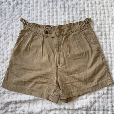 Pantalones Cortos Safari Vintage Banana Republic Estilo 31 Caqui 100% Algodón Hebilla Laterales Foto 1 de 4