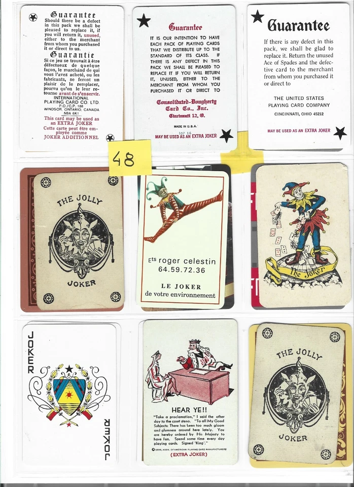 ♣️ JOKERS : Lot de 9 jokers - Photo 1/1