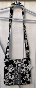 New $78 Vera Bradley 11x11 All in One Crossbody Night And Day Black Floral N1 - Picture 1 of 10