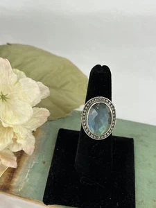 Nicky Butler Sterling Faceted Rainbow Moonstone Ring Sz 6.5 (FO) - Picture 1 of 6