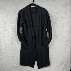 Kiki Larue Women's Cardigan Size M Black Open Front Long Sleeve Pockets - Picture 1 of 11