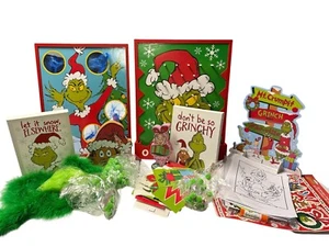Grinch Party Zubehör Spiele Schilder Deko Basteln Banner Dr. Seuss Weihnachten - Bild 1 von 11