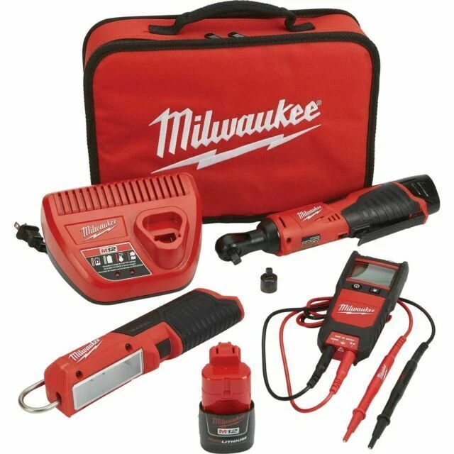 Milwaukee M12 2457-21NTE Cordless Automotive Ratchet Set