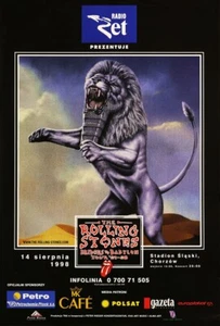 Poster concerto Rolling Stones incorniciato Polonia 1988 - Foto 1 di 2