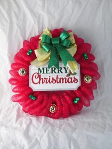 Weihnachtskranz rot Blase Deko Netz - Bild 1 von 6