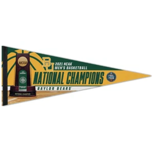 2021 Baylor Bears Premium Felt Pennant Roll-Up 12"x30" NCAA Basketball Champions - Picture 1 of 6