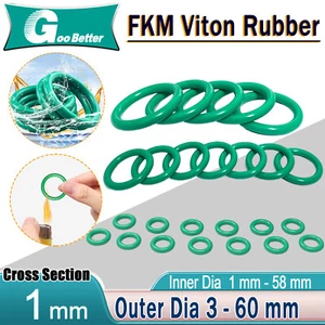 1mm Cross Section , ID:1-58mm O-ring for Automotive A/C Plumbing Repair (Green) - Picture 1 of 102