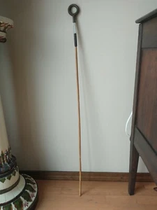 Vintage Gehstock / Gehstock graviert Silber Perlmutt Bambus signiert - Bild 1 von 6