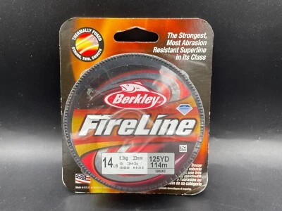** Новый ** Berkley Fireline предохранитель Superline плетеная линия дым 14 фунтов. / 125 ярдов - Изображение 1 из 2