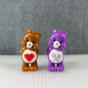 Care Bears Cheer And Tenderheart Bear Lot 2" Inch Figure Figurine Cake Topper