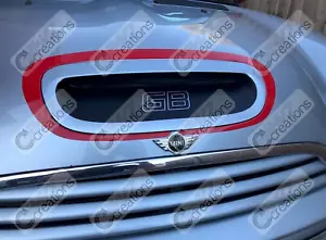 Mini Cooper Bonnet Scoop Surround Decal GP Style R50 R52 R53 S JCW - Picture 1 of 4
