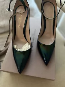 GIANVITO ROSSI pumps Vernice Oil Stiletto Ankle Strap - Picture 1 of 8