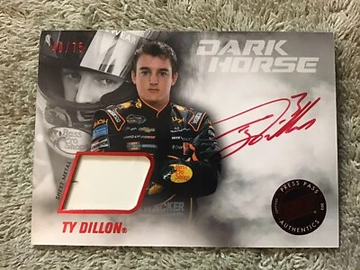 2013 Redline TY DILLON #3 Bass Pro Shops Dark Horse Race Used Autograph #d/75 - Image 1 of 4