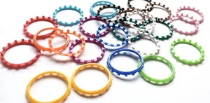 Thumbstick Accent Rings for PS5 DualSense Controller 1 Pair Replacement Parts - Picture 1 of 16