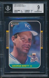 1987 Donruss #54 George Brett BGS 9 Mint (9 / 9.5 / 9.5 / 9)
