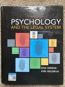 Wrightman’s Psychology and the Legal System Ninth Edition ISBN 978-1-337-57087-9 - Picture 1 of 2