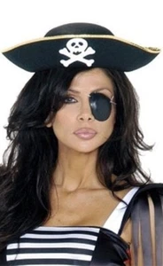 NEW sexy ROMA pirate HAT captain SWASHBUCKLER buccaneer PARTY costume ACCESSORY - Picture 1 of 1
