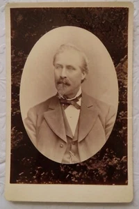 Antique Vintage Cabinet Card Bust Portrait of a Man  Wright San Jose, CA - Picture 1 of 4