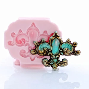 Silicone Fleur De Lis Mold - Food Safe Fondant Chocolate Resin Clay Mold (750) - Picture 1 of 12