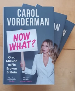 SIGNED Now What? by Carol Vorderman. Hardback, 1st Edition.. Countdown. FREE P+P - Picture 1 of 4