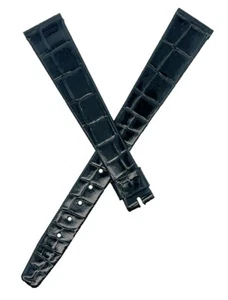 Girard Perregaux 14mm Black Alligator Leather Watch Band Strap - Picture 1 of 3