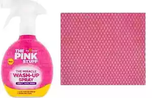 The Pink Stuff The Miracle Wash Up Spray Grease&Grime 500ml+Cleaning cloth - Picture 1 of 2