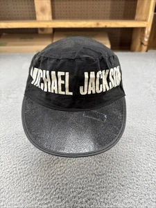Vintage 80s Michael Jackson 84 Tour 1984 Black Painters Hat Cap Music Pop Used - Bild 1 von 8