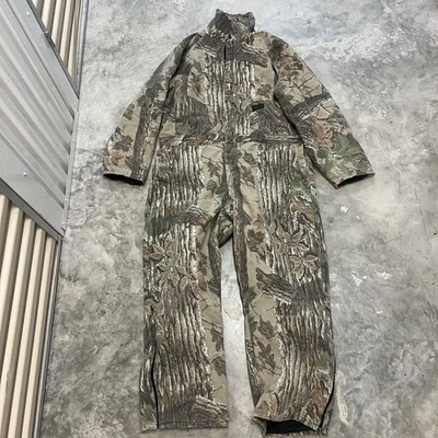 Vintage Liberty Coveralls Sz XXL 2XL Reg Camo Hunt Insulated USA Mossy Realtree - Image 1 of 4
